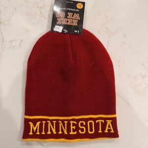 Minnesota Golden Gophers Reversible Knit Beanie Hat Maroon Gold NCAA One Size NW